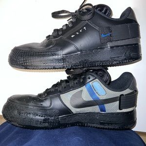 Air Force 1 Black Photo Blue
